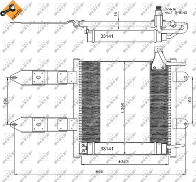 Condensator, climatizare NRF 35367