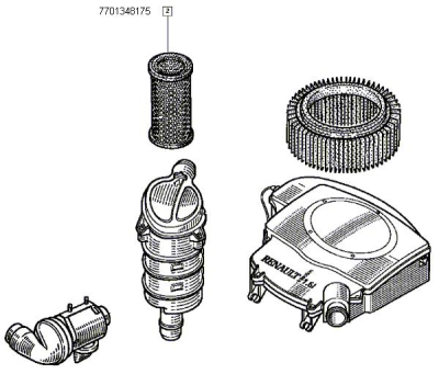 Filtru aer ORIGINAL RENAULT 7701348175