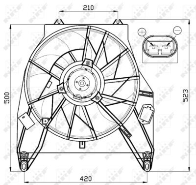 Ventilator, radiator NRF 47456