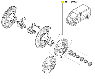 Disc frana ORIGINAL RENAULT 7711 130 076