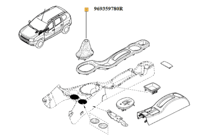 Burduf schimbator viteze6 trepte ORIGINAL RENAULT 969359780R