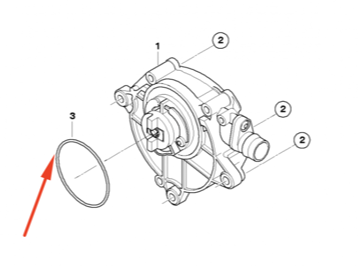 Garnitura, pompa vacuum ORIGINAL BMW 11667576823
