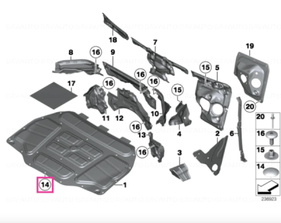Bolsa de clipsa ORIGINAL BMW 51489119216