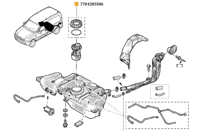 Garnitura etansare ORIGINAL RENAULT 7701205506