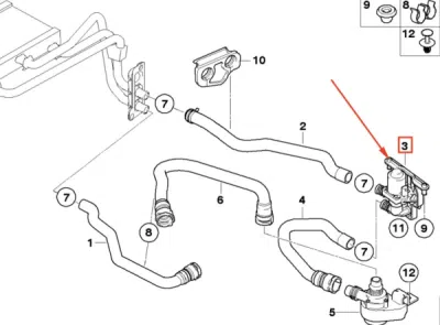 Supapa control, agent frigorific ORIGINAL BMW 64118379921