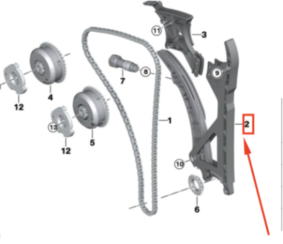 Ghidaje, lant distributie ORIGINAL BMW 11317585020