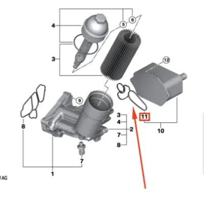 Etansare, racire ulei ORIGINAL BMW 11427788463