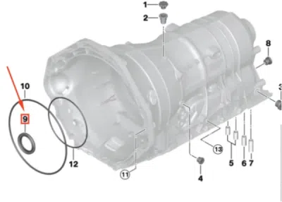 Simering, transmisie automata ORIGINAL BMW 24317519352