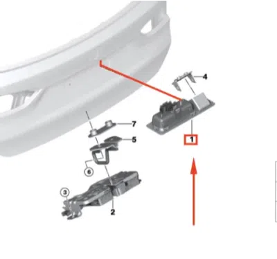 Comutator, deschidere haion ORIGINAL BMW 51247463161