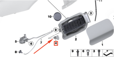 Opritor clapeta rezervor ORIGINAL BMW 51178228939