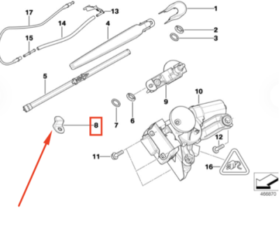 Comutator, deschidere luneta haion spate ORIGINAL BMW 61319200673