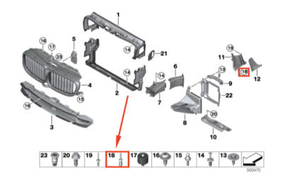 Nit 11 mm acoperire decorativa si protectie ORIGINAL BMW 07149807127