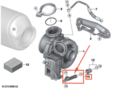 Conducta retur ulei turbina ORIGINAL BMW 11427804257