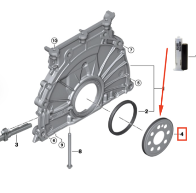 Flansa simering palier (parte volanta) ORIGINAL BMW 11148605104
