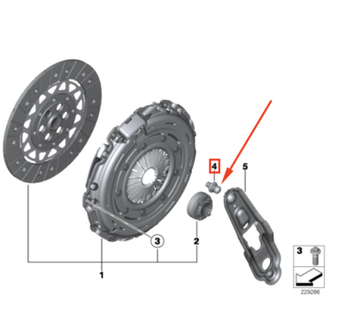Bolt ghidaj furca ambreiaj ORIGINAL BMW 23117545084