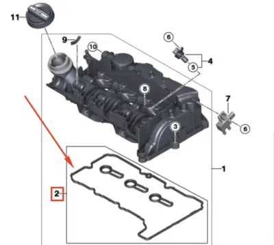 Set garnituri capac supape ORIGINAL BMW 11128583292