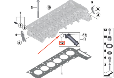 Garnitura flansa apa ORIGINAL BMW 11127810712