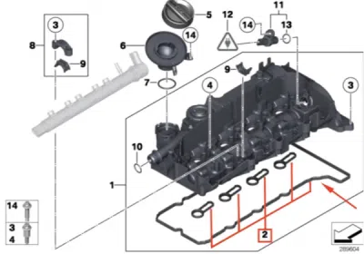 Set garnituri, Capac supape ORIGINAL BMW BM11128511814