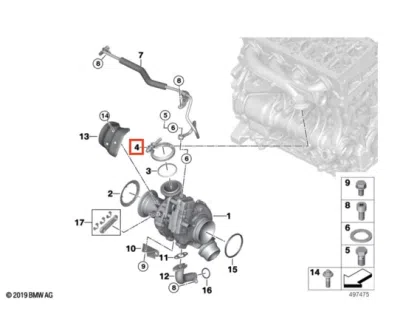 Colier turbina ORIGINAL BMW 11628519885
