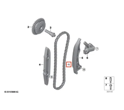 Lant de distributie ORIGINAL BMW 13528648731