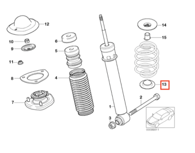 Flansa arc spate inferior stg/dr ORIGINAL BMW 33531093785