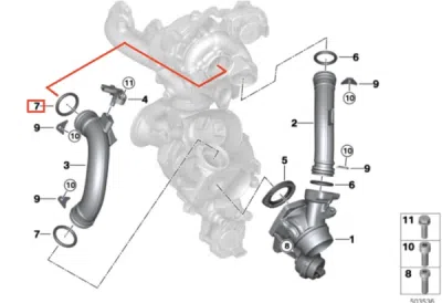 Inel de etansare ORIGINAL BMW 07119907867
