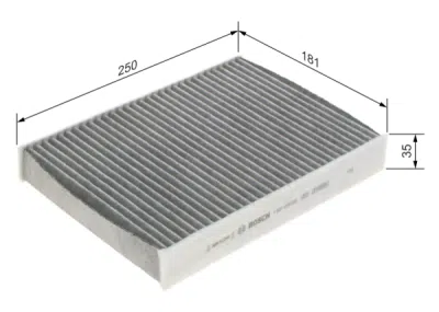 Filtru habitaclu cu carbon activ BOSCH 1 987 435 562