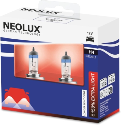 Bec halogen NEOLUX 150% EXTRA LIGHT H4 N472EL1 SET 2 PCS NEOLUX®