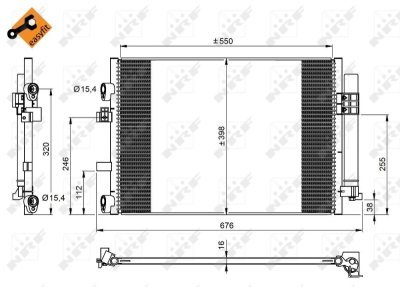 Condensator, climatizare NRF 350209