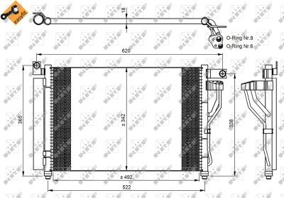Condensator, climatizare NRF 35964