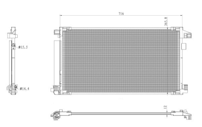 Condensator, climatizare NRF 350500