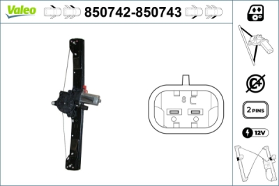Mecanism actionare geam VALEO 850742