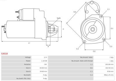 Senzor, temperatura lichid de racire AS-PL S3018