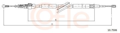 Cablu, frana de parcare COFLE 10.7506