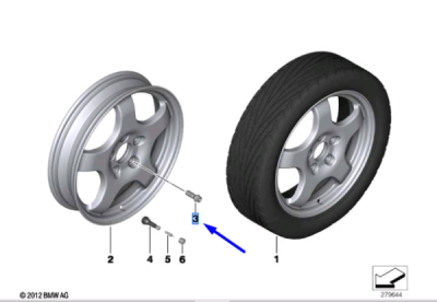 Surub roata ORIGINAL BMW 36136795153