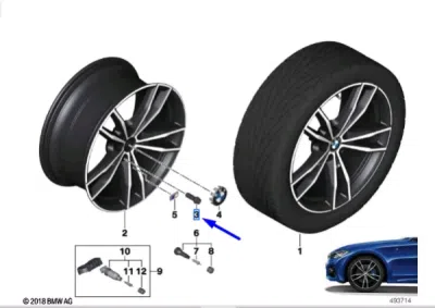Prezon janta aliaj [M14x1.25] ORIGINAL BMW 36136890324