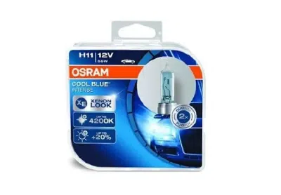 Set bec-uri H11 12V 55W, PGJ 19-2, luminozitate cu pina la 20% mai mare Cool Blue Intense