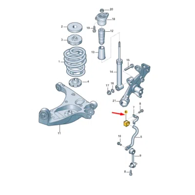 Bucsa stabilizator axa spate ORIGINAL VW GROUP 8E0511327A