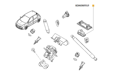 Comutator, deschidere haion ORIGINAL RENAULT 8200385515