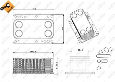 Radiator ulei, ulei motor NRF 31339