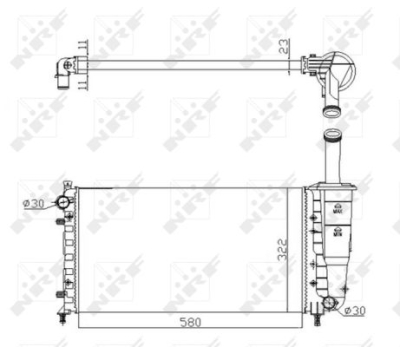 Radiator, racire motor NRF 53601A