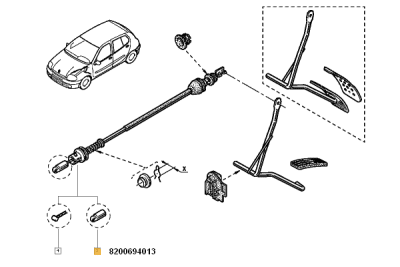 Cablu acceleratie ORIGINAL RENAULT 8200694013