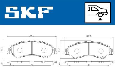Set placute frana SKF VKBP 90221