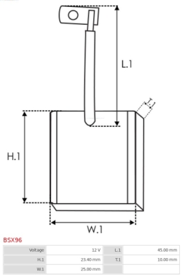 Perie, electromotor AS-PL BSX96