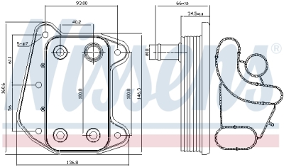 Radiator ulei, ulei motor NISSENS 90622
