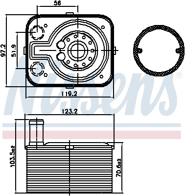 Radiator ulei, ulei motor NISSENS 90655