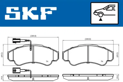 Set placute frana SKF VKBP 80441 E