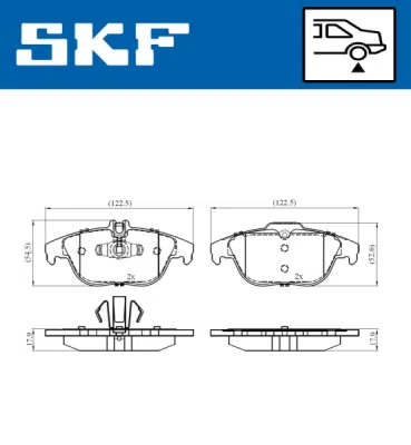 Set placute frana SKF VKBP 90114