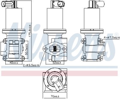 Supapa EGR NISSENS 98180