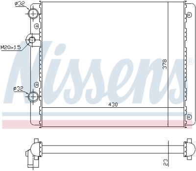 Radiator, racire motor NISSENS 652341